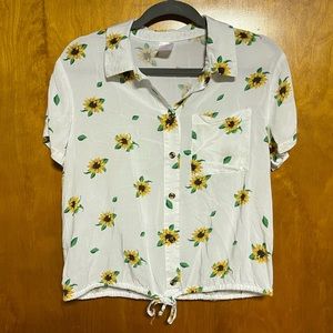Sunflower Button-up Top